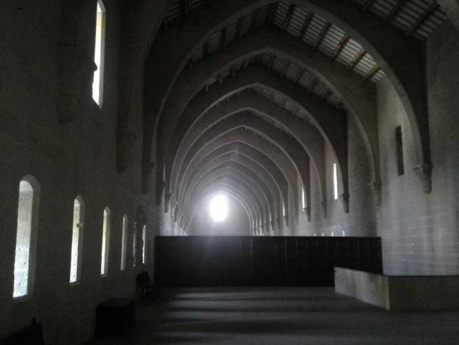 Arches inside Poblet Monastery