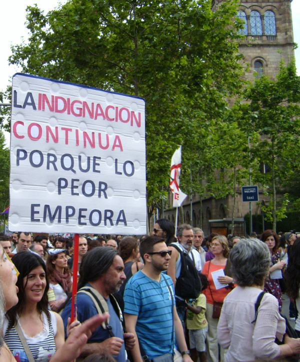 My first Barcelona protest march – hanging out with the indignados