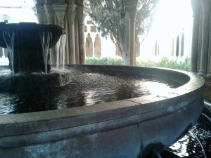 fountain in Poblet Monastery